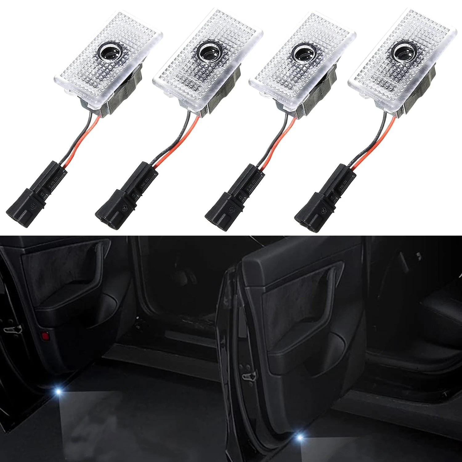

Projection Car Brighter Crisp Sharp Emblem Image LED Welcome Lamps Interior Bulb Door Logo Puddle Lights For Tesla Model 3 Y X S