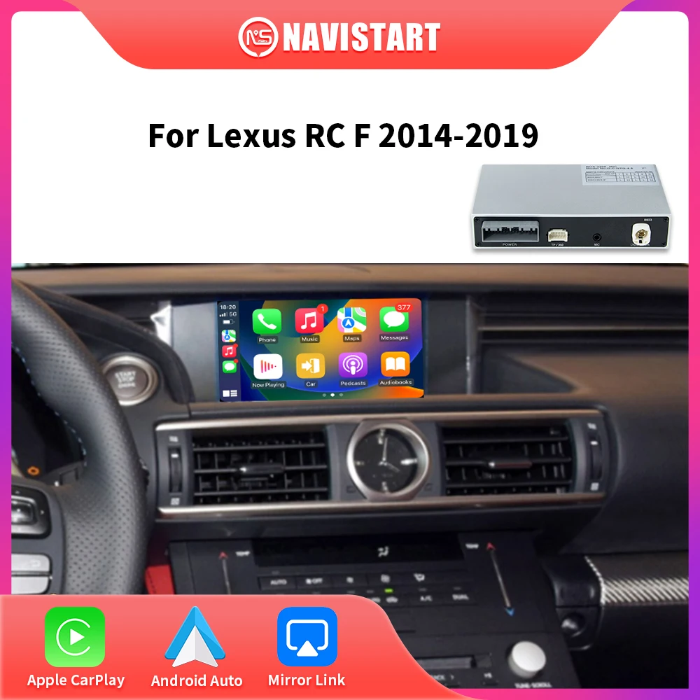 

NAVISTART беспроводной CarPlay для Lexus RC F 2014 2015 2016 2017 2018 2019 с Android Авто Mirror Link AirPlay функции воспроизведения автомобиля