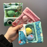 cute cartoon animal wallet plush doll toy keychain girl bag pendant keyring student bags luggage ornaments for kids baby gifts