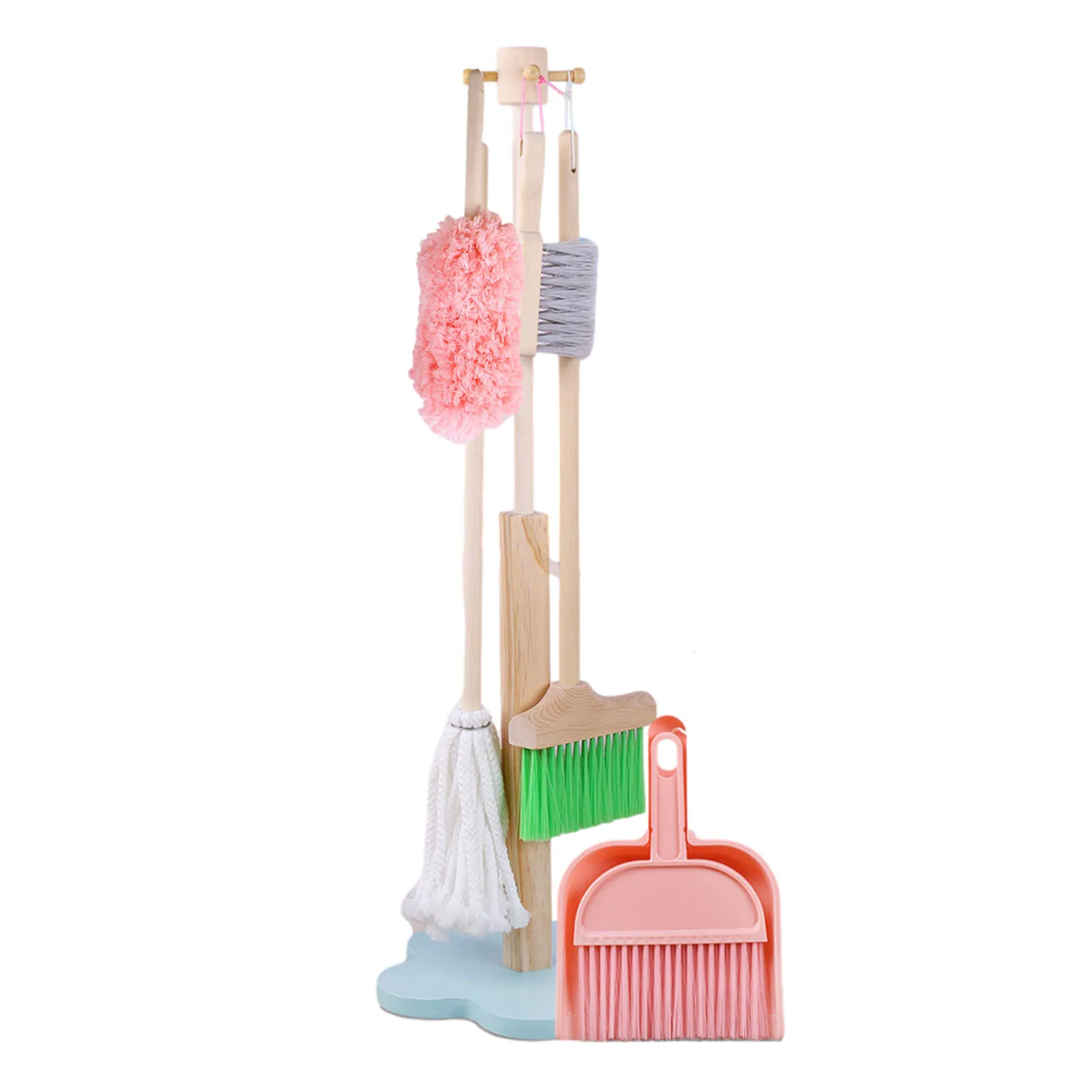 

Kids Cleaning Set Detachable Cleaning Tool Includes Broom Mop Wooden Detachable Housekeeping Broom Dustpan Duster Brush Mop For