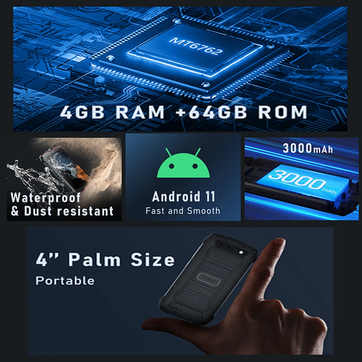 Смартфон Cubot KingKong Mini 2 Pro 4 + 64 ГБ дюйма 13 МП 3000 мАч