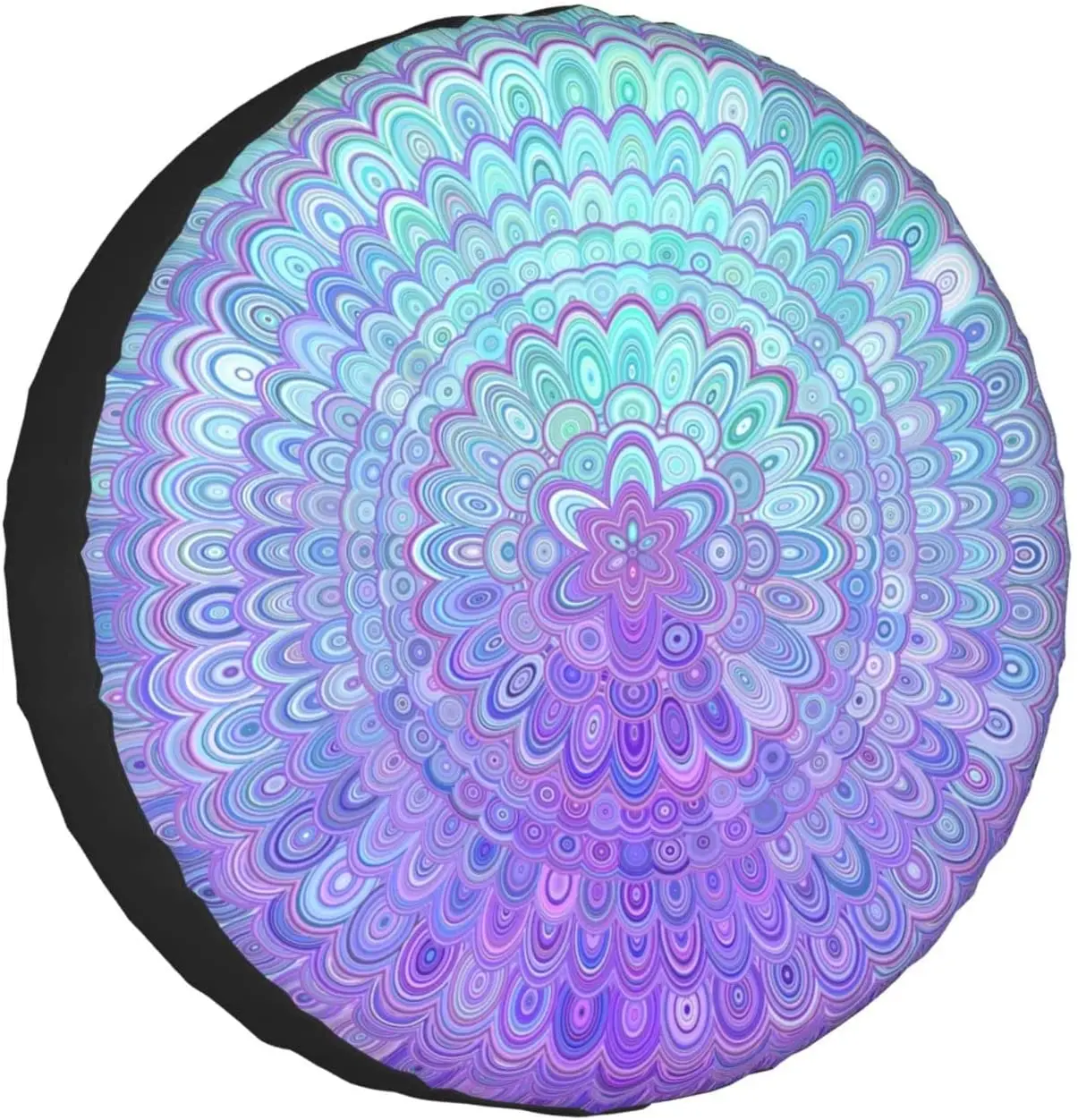 

Spare Tire Guard, Purple Mandala Polyester Fiber Wheel Guard, 14" 15" 16" 17" Sunscreen Waterproof Dustproof Car Tire Protector