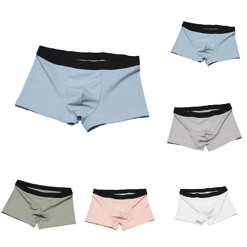 

Men's Underwear Boxers Men Elasticity Breathable Trunk Boxer Comfortable Seamless Man Solid Underpants Shorts Panties