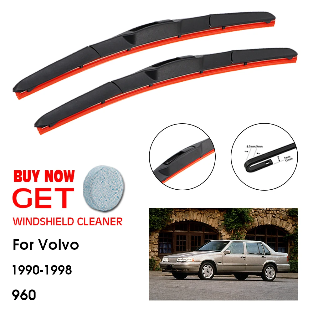 

Car Wiper Blade For Volvo 960 21"+21" 1990-1998 Front Window Washer Windscreen Windshield Silica Gel Blades Accessories