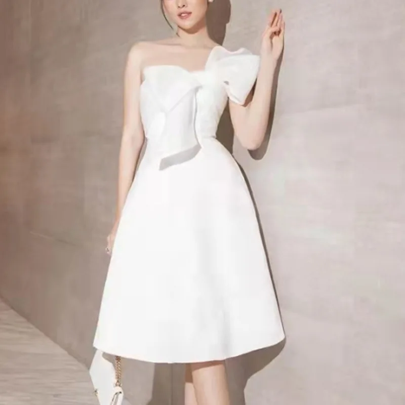 

2022 Spring Femal A-line Skirt High Waist Slim Dress