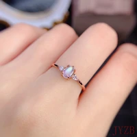 new natural moonstone ring 925 silver lady ring luxurious elegant beauty and beautiful engagement christmas gifts