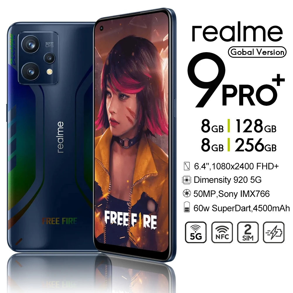 Realme 9 Pro Plus 5G Smartphone Dimensity 920 Sony Imx766 Ois Camera 60w Superdart Amoled Display