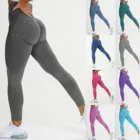 Бесшовные женские спортивные Леггинсы с эффектом пуш-ап, однотонные леггинсы для тренировок, женская одежда с высокой талией для фитнеса, штаны для тренировок в тренажерном зале, женские брюки