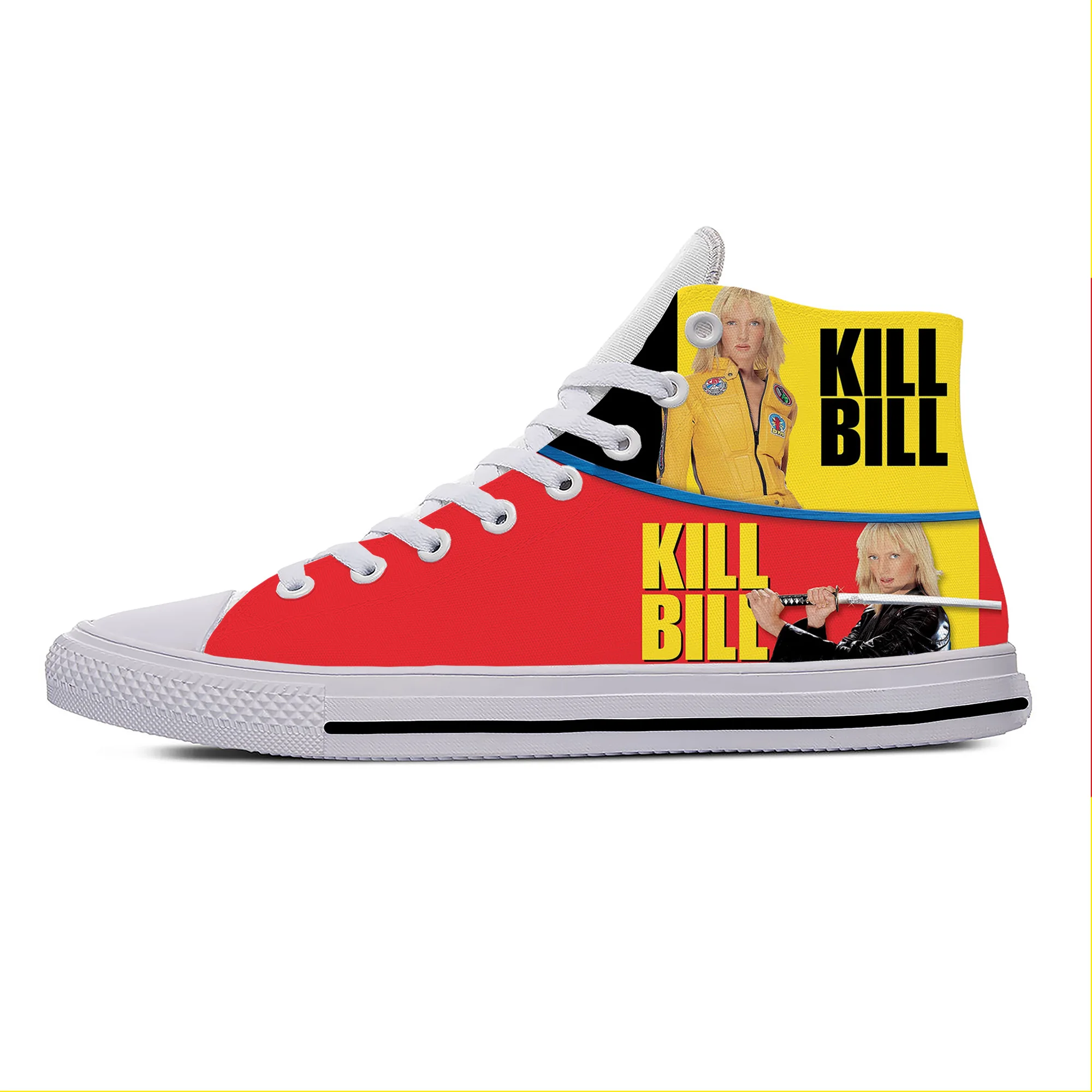 

Movie Kill Bill High Top Sneakers Mens Womens Teenager Casual Shoes Canvas Running Shoes 3D Printed Breathable Lightweight shoe