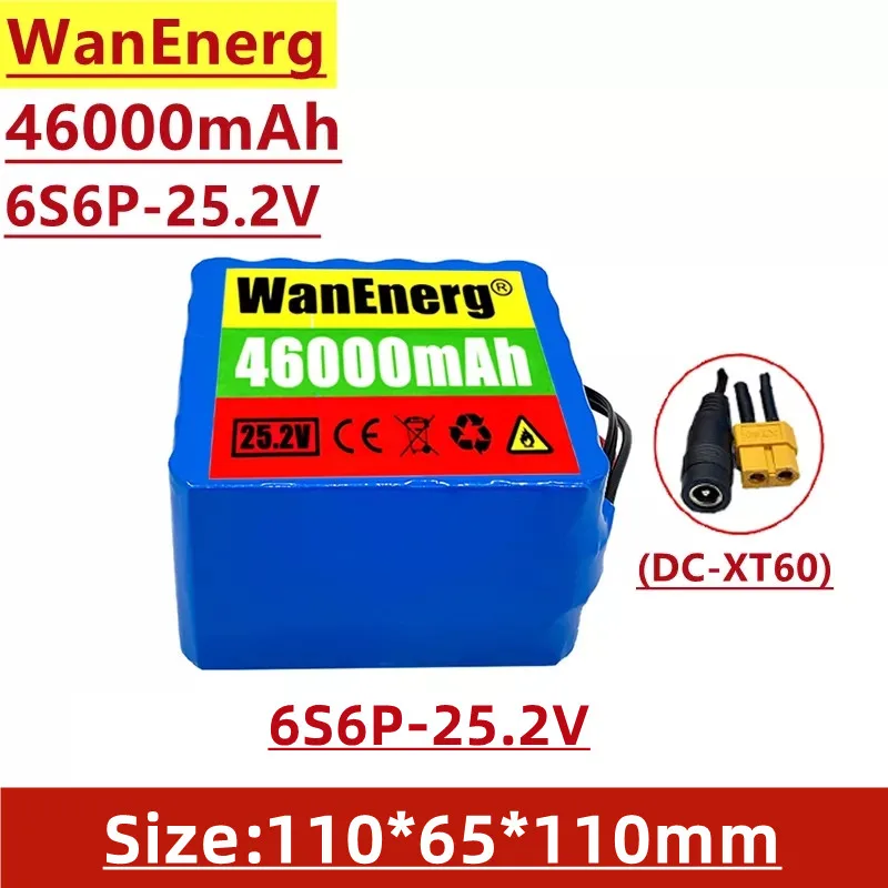 

Batterie lithium - ion 25,2v / 24V, combinaison 18650, 6s6p 46ah, pour vélo électrique, fauteuil roulant électrique, BMS intégré