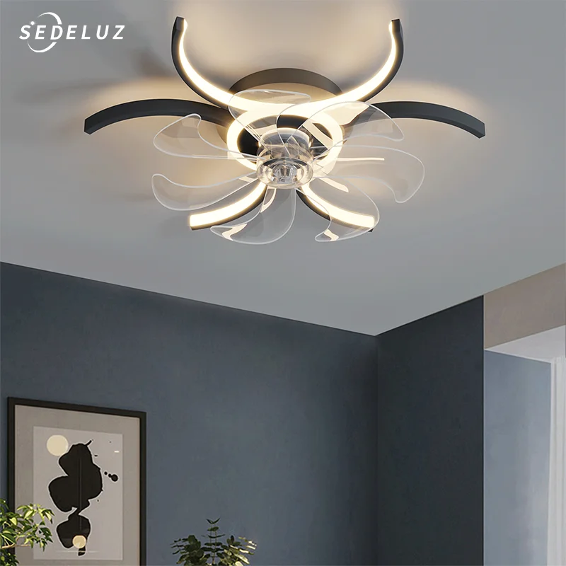 

Ceiling Lamp With Fan 20.4-Inch 48w Dimmable with Remote Control Adjustable Wind Speed Suitable For Indoor Lighting