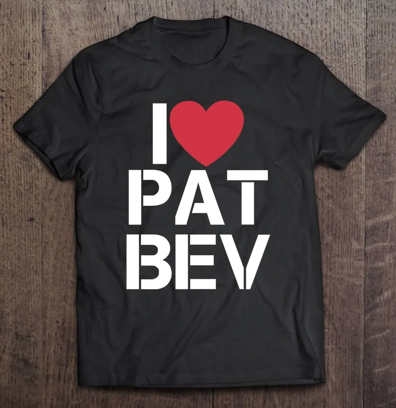 

Футболка I Love Pat Bev I Heart Pat Bev, мужские футболки, мужская футболка, Мужская хлопковая футболка, женская футболка, футболки для мужчин