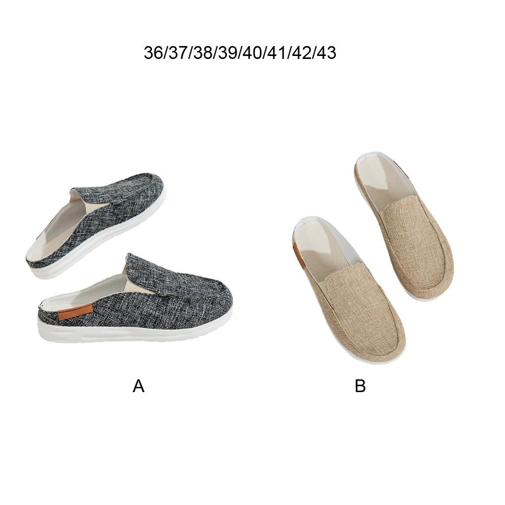 

2 шт., женские парусиновые туфли без задника, для дома и бара