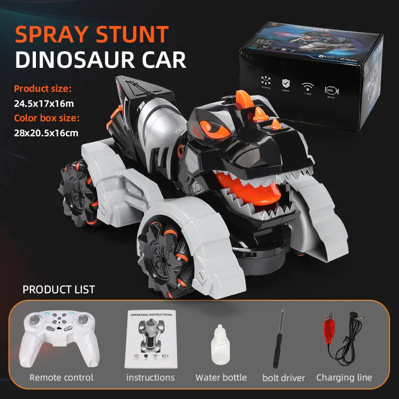 

Drift Spray Dinosaur Toys For Kids Racing High Speed Music Lighting 2.4g Remote Control Children Toy Vehicles Toy Car For Boys
