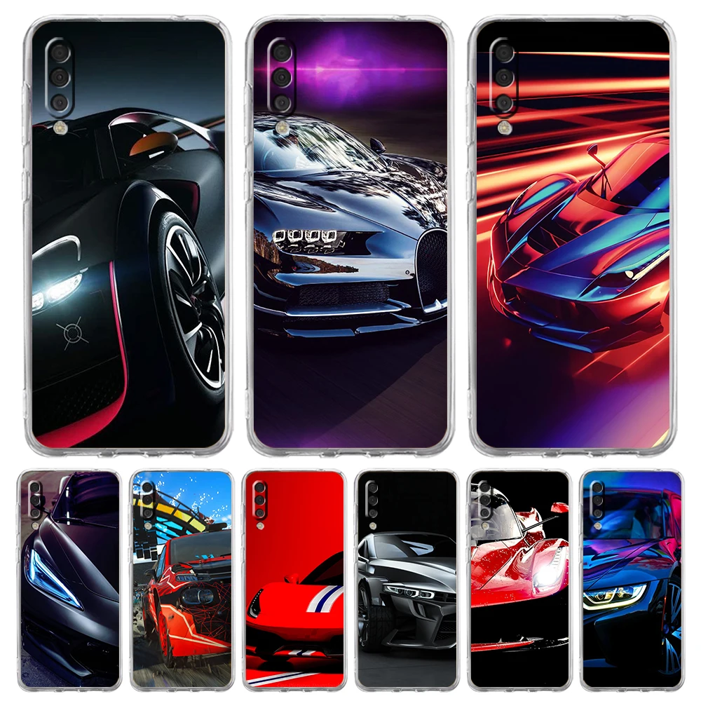 

Sports Cars Luxury Phone Case For Samsung Galaxy A12 A02 A03S A50 A70 A10 A20 A20S A30 A40 Transparent Silicone Shell Fundas Bag