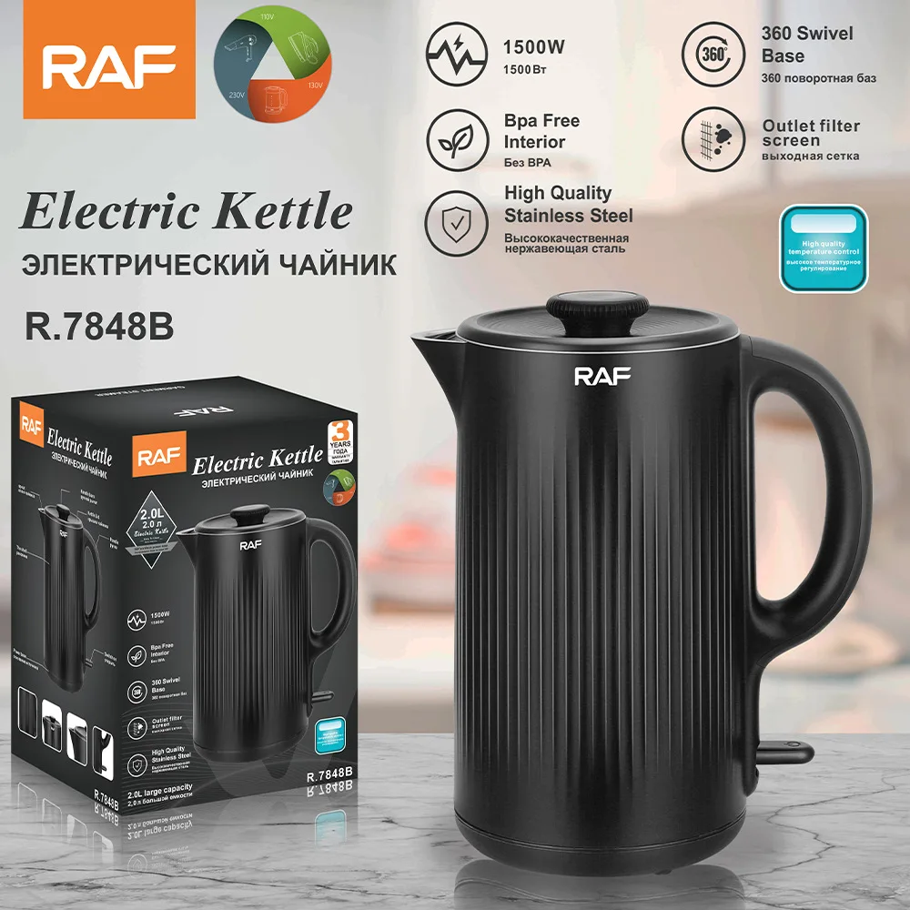 

2L Automatic Electric Kettle 1500W Cordless Hot Tea Water Kettle Thermal Insulation Kettle Teapot For Home Kitchen Appliances