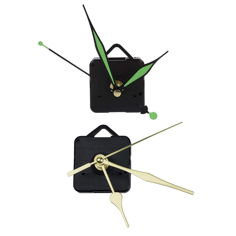 

Quartz Clock Movement Mechanism DIY Repair Parts Kit With Gold Hands & Luminous Hands 2PCS