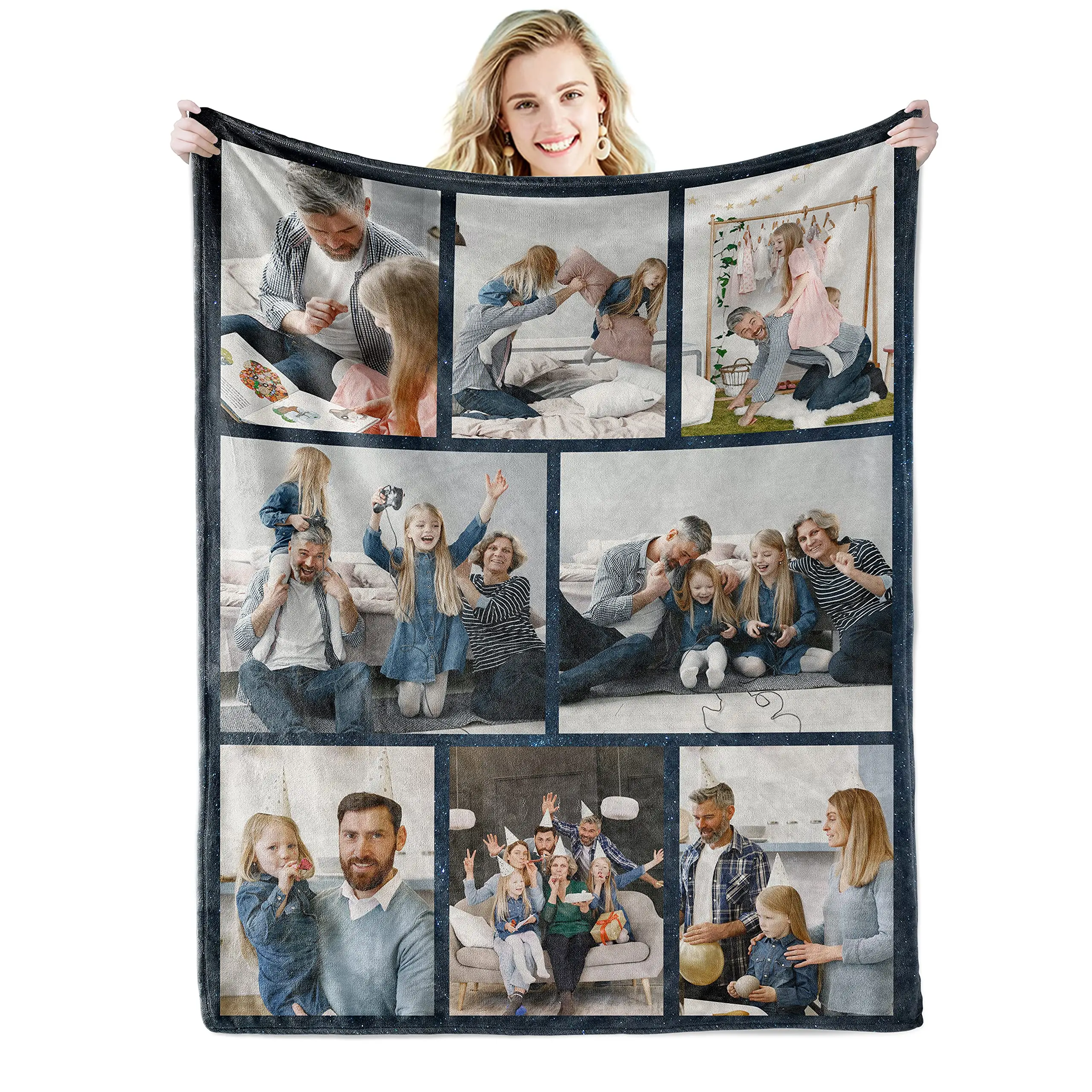 Индивидуальное одеяло с надписью и коллажем, индивидуальное одеяло s, индивидуальное одеяло для отца, мамы