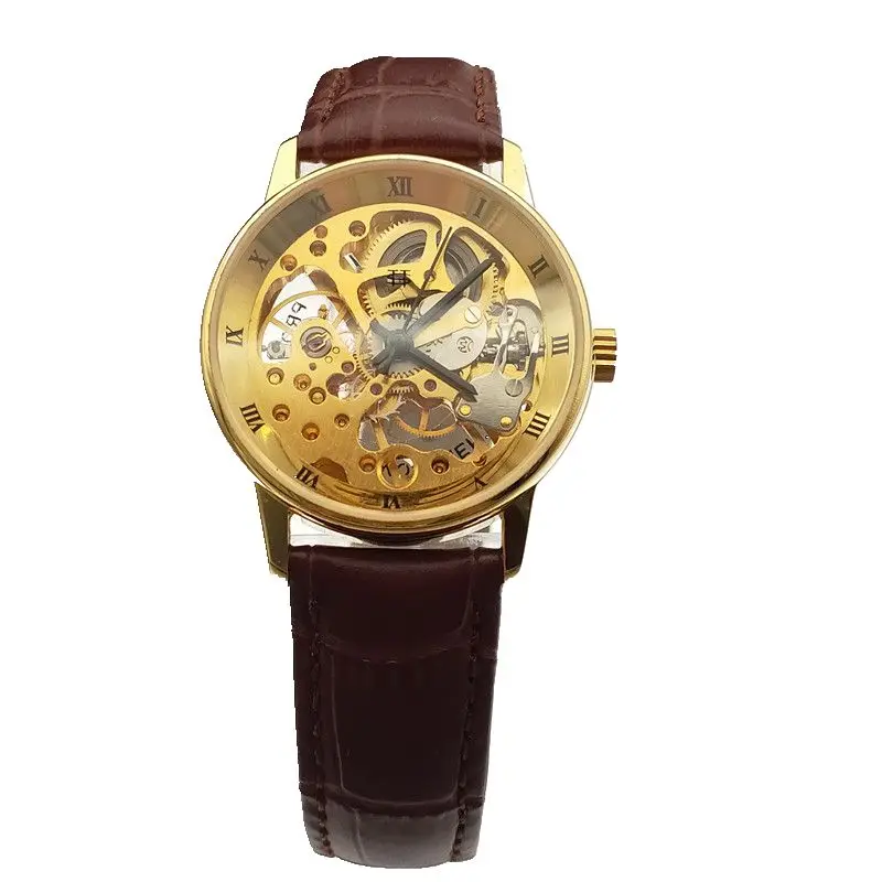 

In 1992 brand double-sided hollow out manual winding mechanical watch men and women neutral DIY antique watch personality