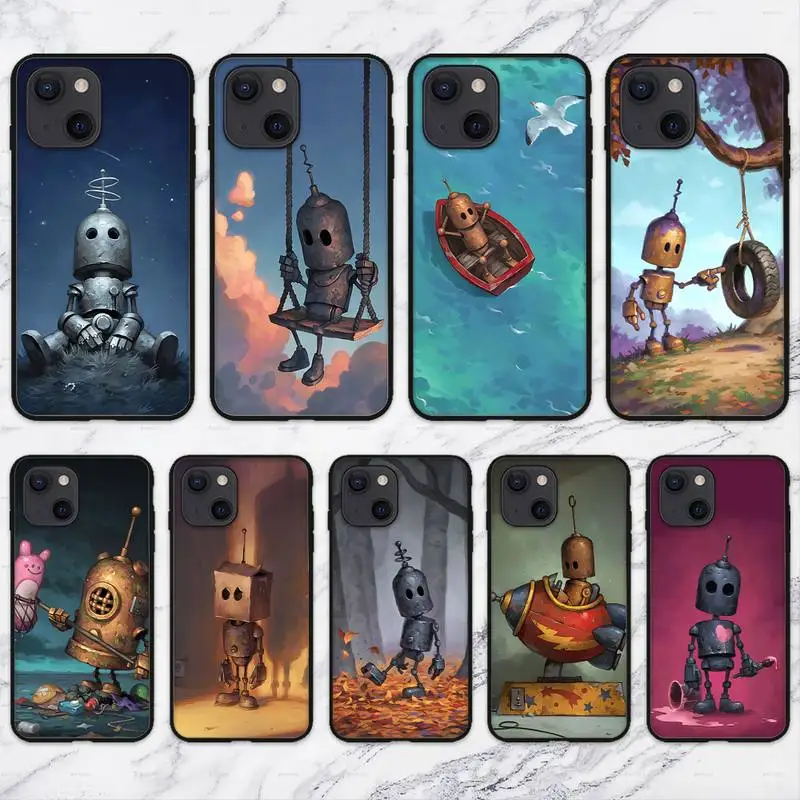 

Matt Dixon Art Robot Phone Case For iPhone 11 12 Mini 13 14 Pro XS Max X 8 7 6s Plus 5 SE XR Shell