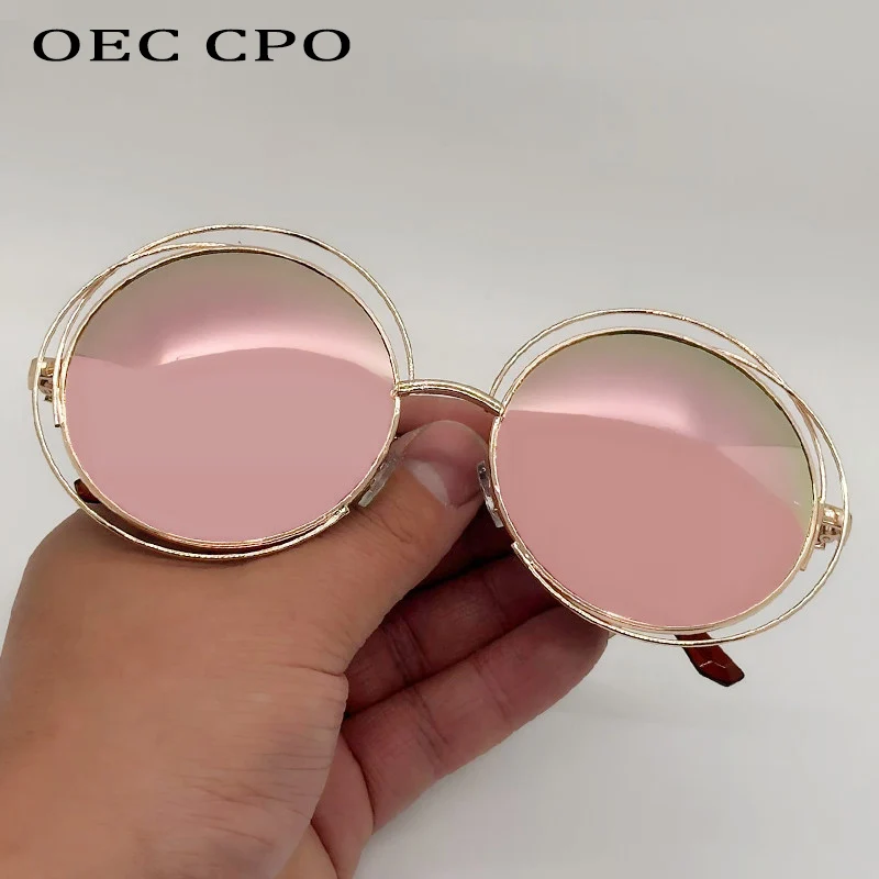Винтажные круглые солнцезащитные очки OEC CPO для женщин, модные металлические солнцезащитные очки в большой оправе, женские очки Óculos De Sol (art.: 3920cd6ea0a54) - 3920cd6ea0a54
