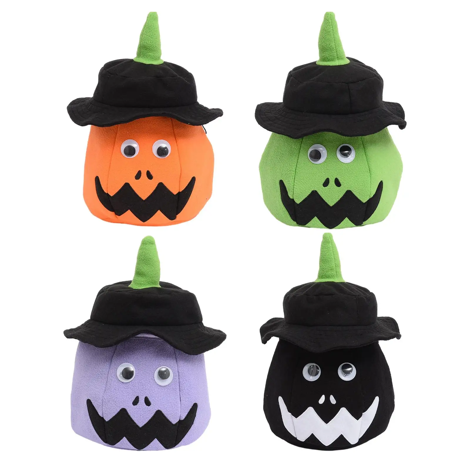 

Halloween Bucket Candy Bag for Kids Reusable Goodie Bags with Light up Eyes