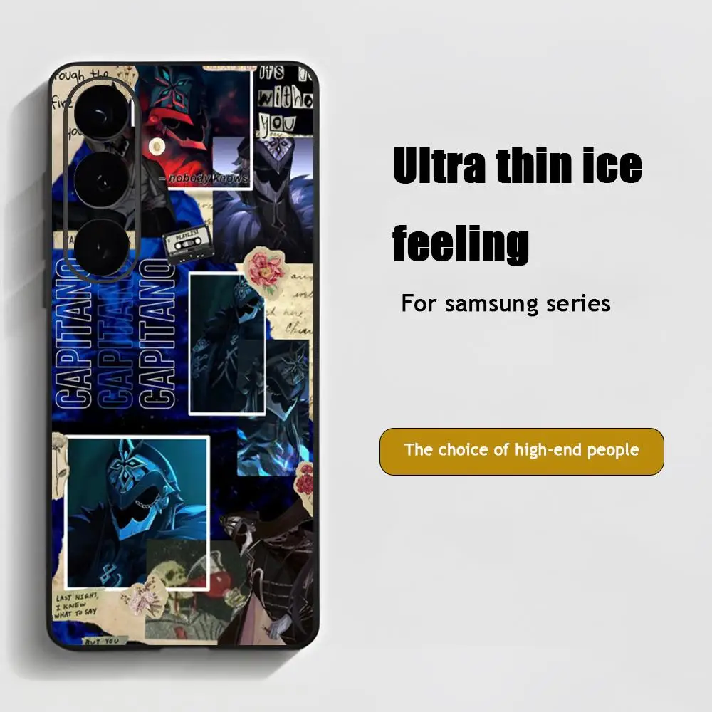 Фото Чехол для телефона Capitano Genshin Impact Cool для Samsung Galaxy S25 S24 S23 S22 S21 S20 Plus Ultra Note20, мягкий черный №2