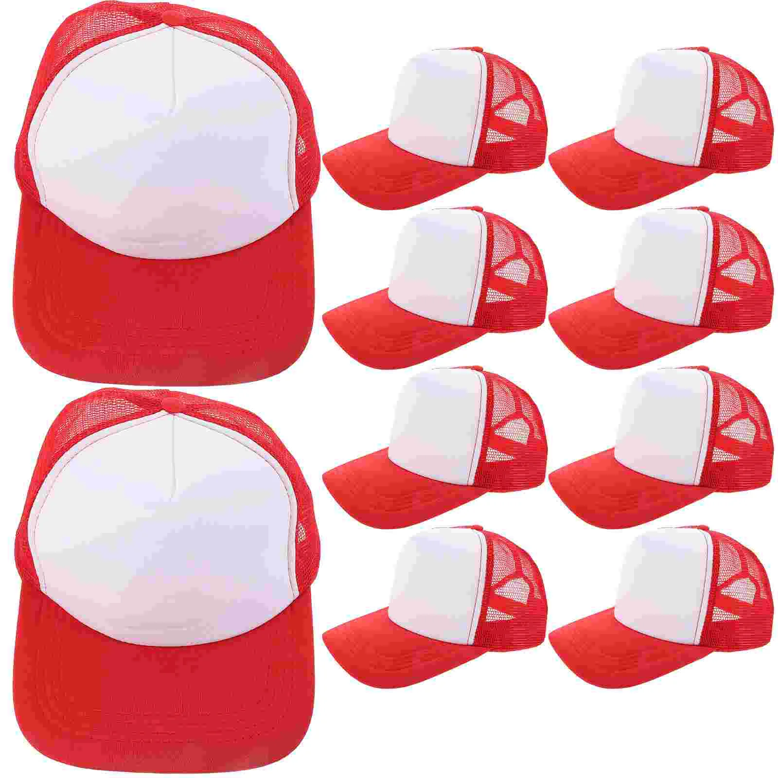 

10 Pcs Driver Hat Sublimated Baseball Cap Men Women Caps Pvc Blank Heat Transfer Hats