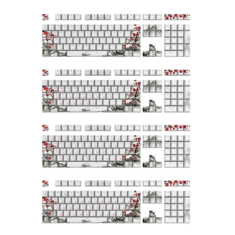 

Keycaps 108-key Thick Pbt DyeSublimation Russian Keycap For Mechanical Keyboard