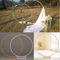 4pcs upgrade bottom iron circle round backdrops frame outdoor wedding floral grass arch flowers stand birthday balloons rack