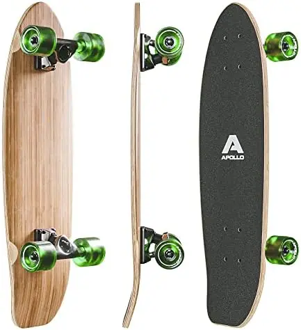

Skateboards - Midi Cruiser Longboard - Surf Skateboard - Complete Cruiser Board for Adults, Kids, Boys, Girls, Teen. Kicktail V