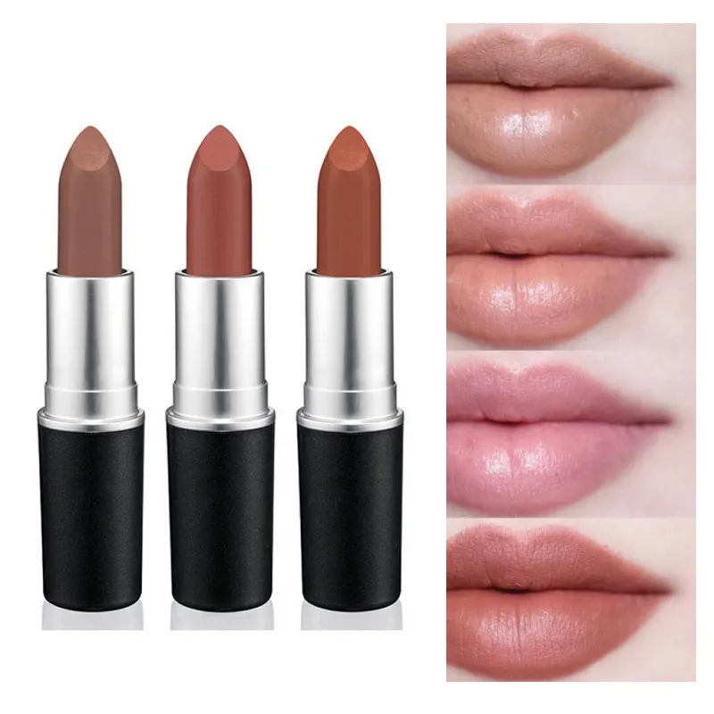 

12Pcs/Lot Brand Lips Matte Lipstick Aluminum Tube Long-Listing Waterproof Velvet Nude Mocha Whirl Lipstick Makeup