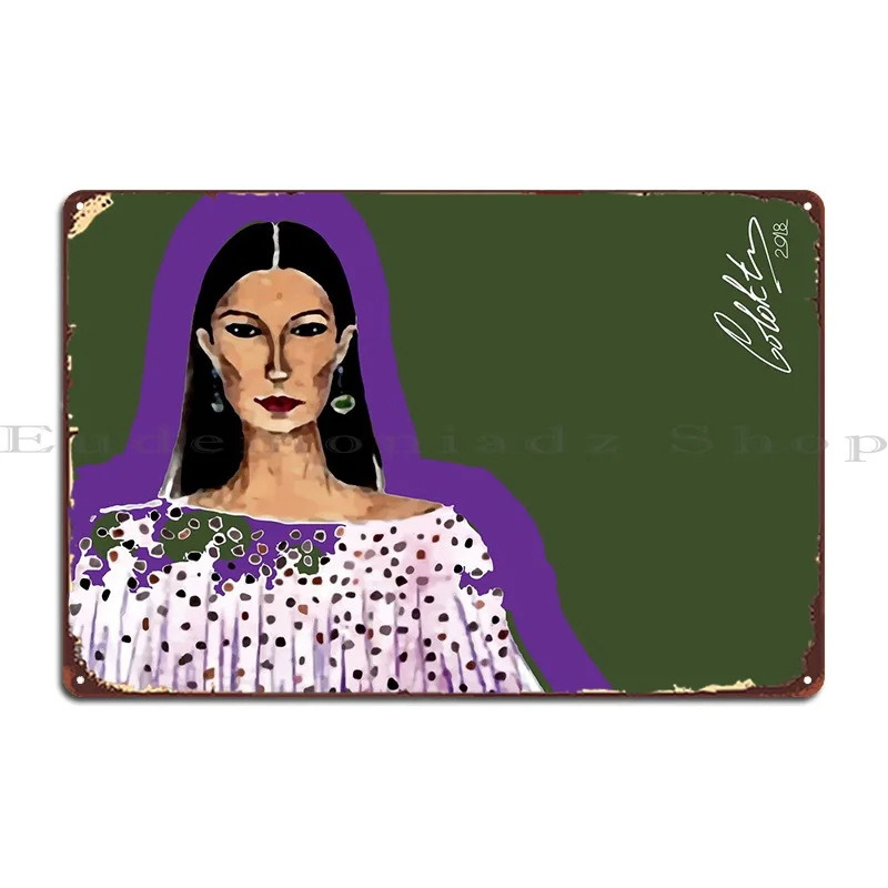 

Fashion Portrait Metal Signs Plates Wall Decor Wall Decor Designs Designing Tin Sign Poster