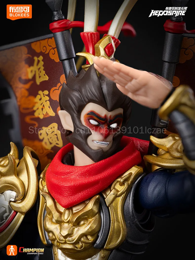 Фото НОВИНКА: Коллекционная подвижная фигурка Blokees Herospire Champion Class Sun Wukong Dharma Phase, модель для демонстрации №3