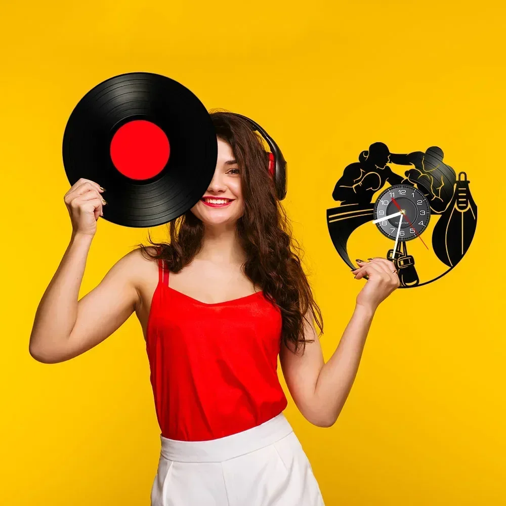 Боксерские домашние украшения настенные часы боксерские перчатки боксерский