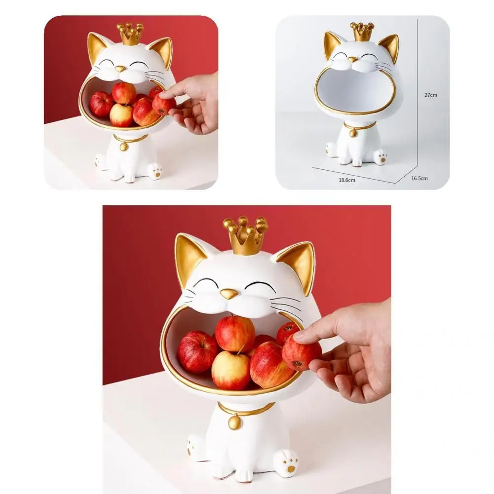 

Sundries Box Great 3 Colors Adorable Cat Figurine Organizer Box Table Decor for Bedroom Storage Box Storage Holder