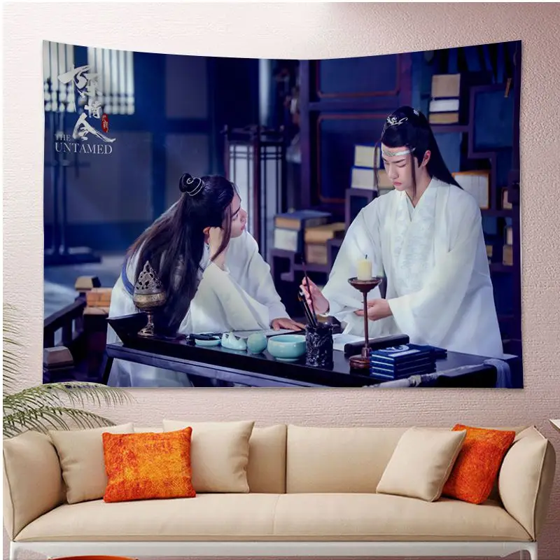 

The Untamed Xiao Zhan Wang Yibo Printed Tapestry Indian Buddha Decoration Witchcraft Bohemian Hippie Cheap Hippie Wall Hanging