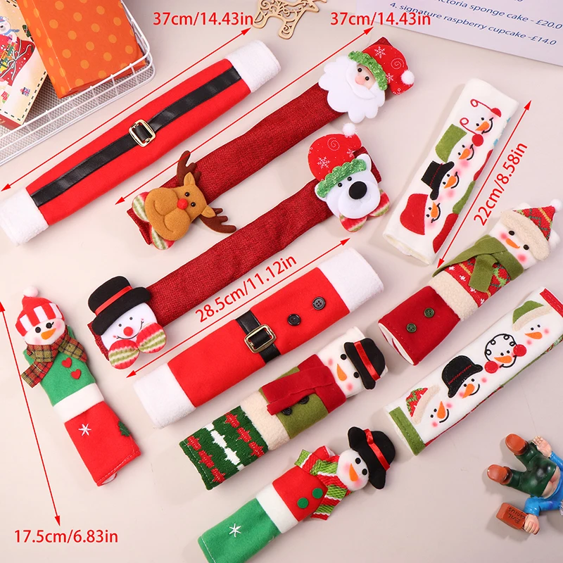 1 комплект рождественская крышка для ручки холодильника тканевая микроволновая