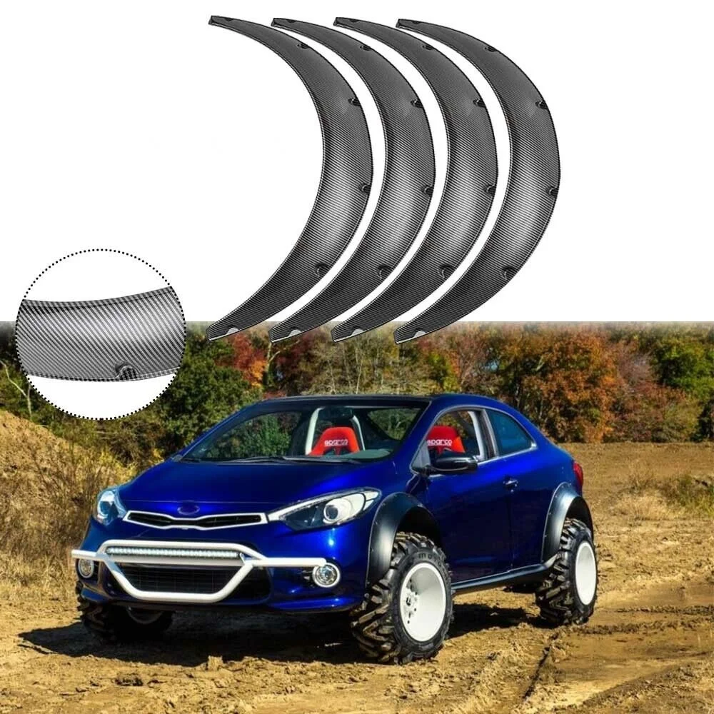 

4,5 "углеродное волокно гибкое крыло Flares Комплект кузова колесная арка для Kia Forte Koup