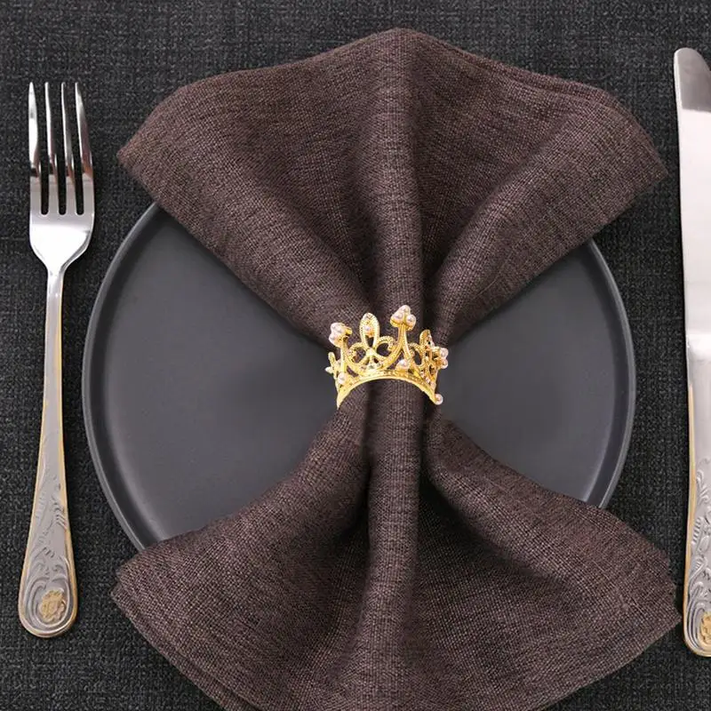 

Застежка для салфеток Кольца для салфеток в форме короны кольцо для салфеток из розового золота украшение для стола Свадебные вечеринки