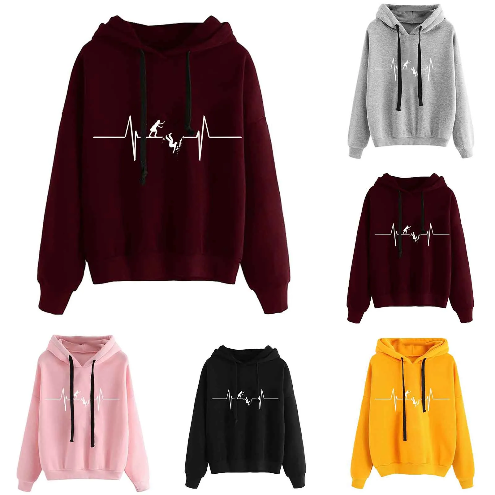 

Женские толстовки на молнии, женские толстовки с милым принтом, толстовка с длинным рукавом и принтом, толстовка с капюшоном на молнии для ж...