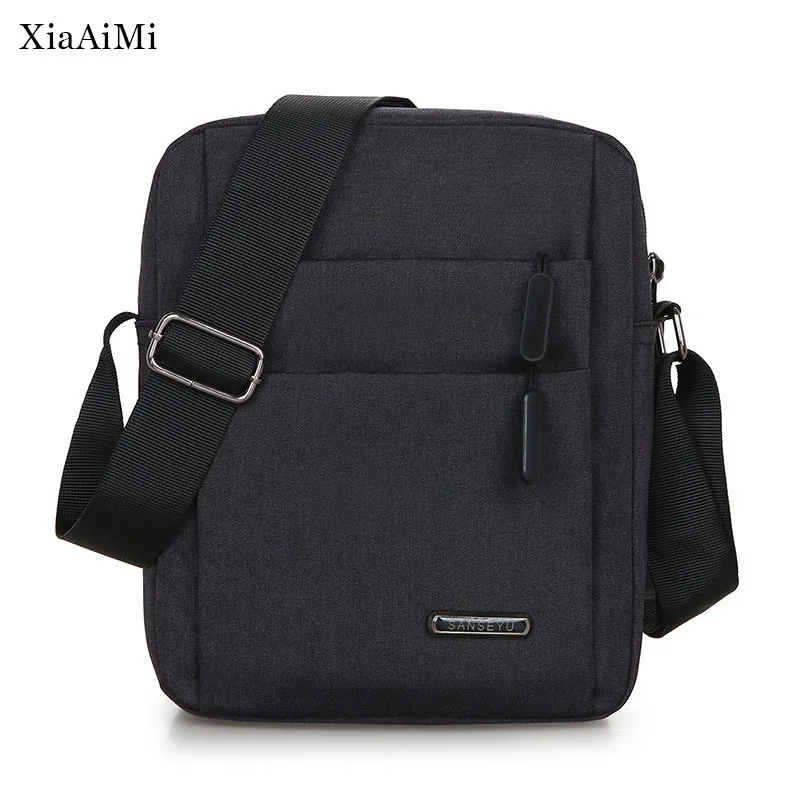 Shoulder Bag Men'S New Business Multi-Layer Zipper Diagonal Bag Outdoor Business Travel Small Packbag Lightweight Oxford Bags