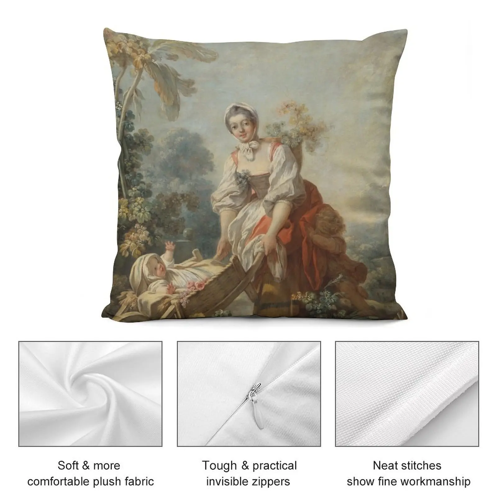 The Joys of материнство-Jean-Honor Fragonard декоративная подушка Рождественская наволочка