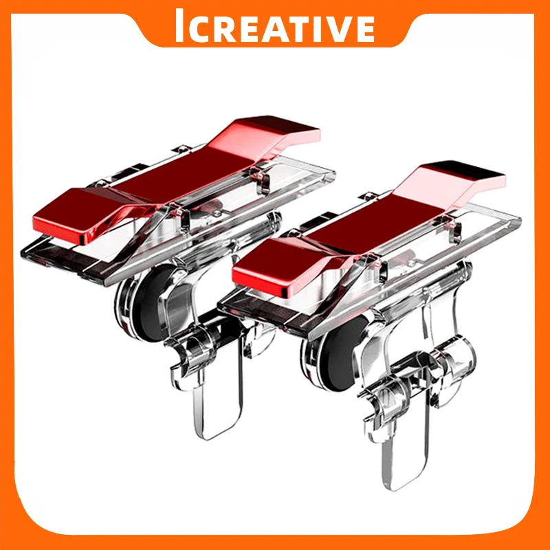 

Icreative Metal Smart phone Games Controller Joysticks Auxiliary Tools for PUBG Mobile Support to IOS / Android Phone Games