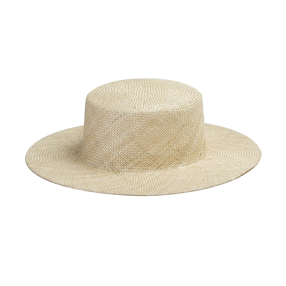 

Шляпа женская Соломенная с плоским верхом, Панама от солнца и пляжа, для отдыха на открытом воздухе, сизаля, X379