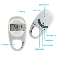 portable pedometer carabiner walking distance fitness calorie step counting pedometer
