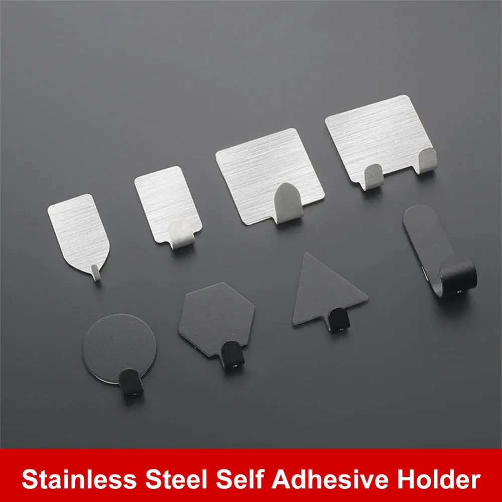 

Creative Single Hanging Hooks Stainless Steel Self Adhesive Storage Hanger Towel Hooks Free Punching Adhesive Wall Hook
