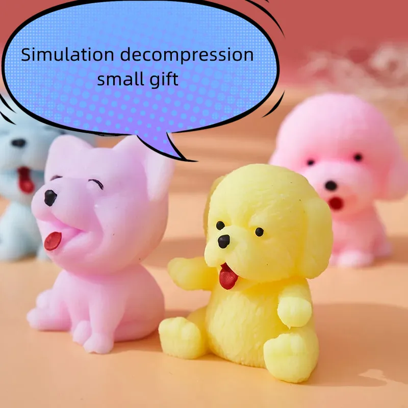 

Super Cute Simulation 3D Dog Milk Dog Vent Pinch Music Play House Kneading Toys Hand-held Birthday Party Gifts