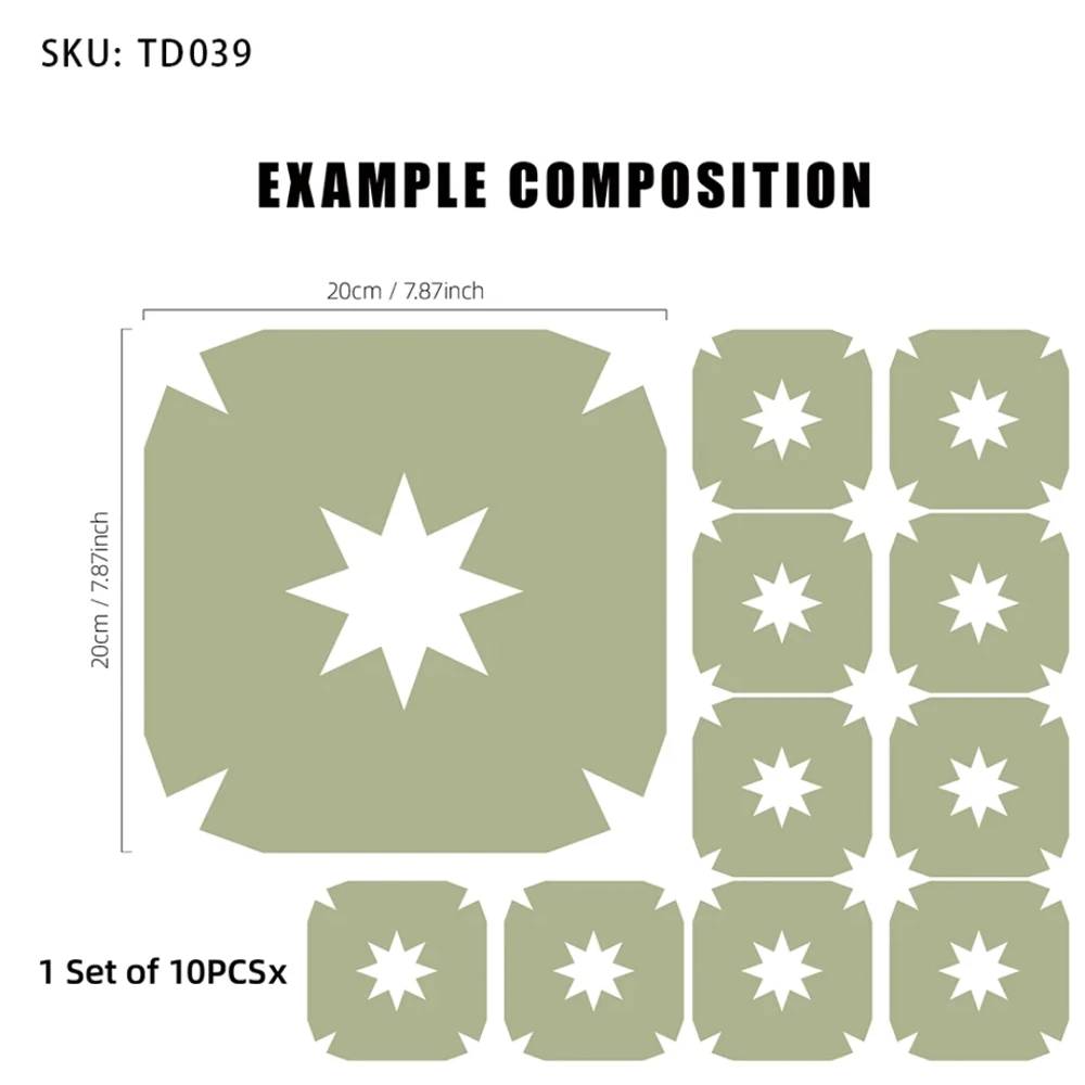 

Набор наклеек на плитку "Лестница", 10 шт., ПВХ