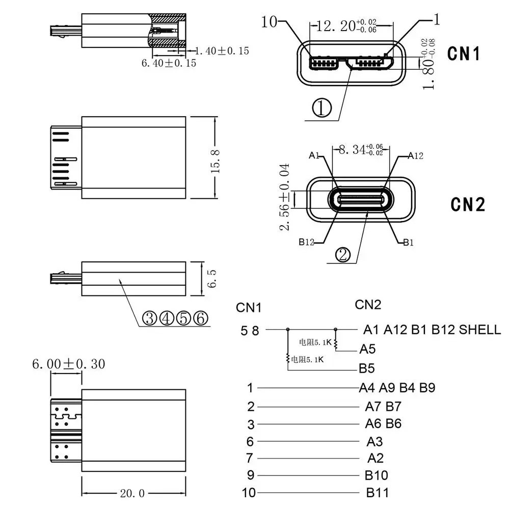 Переходник Usb 3.1 Type C Мама-Micro 3 0 папа алюминиевый Портативный зарядный внешний